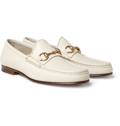 gucci loafers white mens|men's gucci loafers outlet.